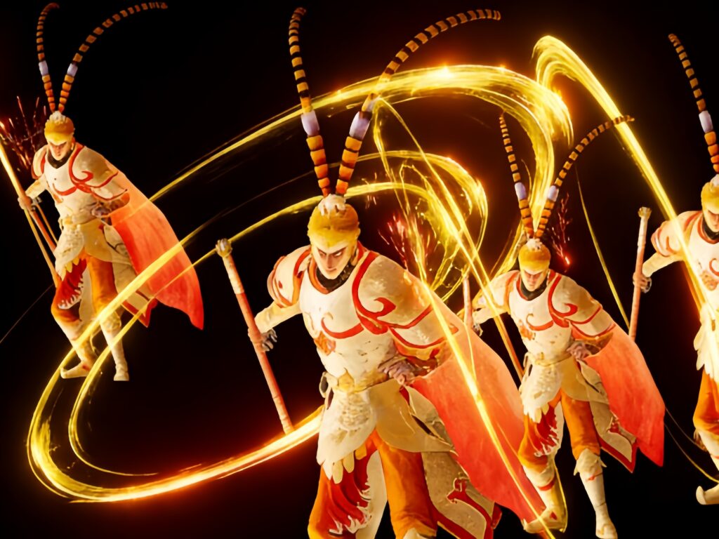 Sun Wukong arcade fishing game promotional image, vibrant graphics