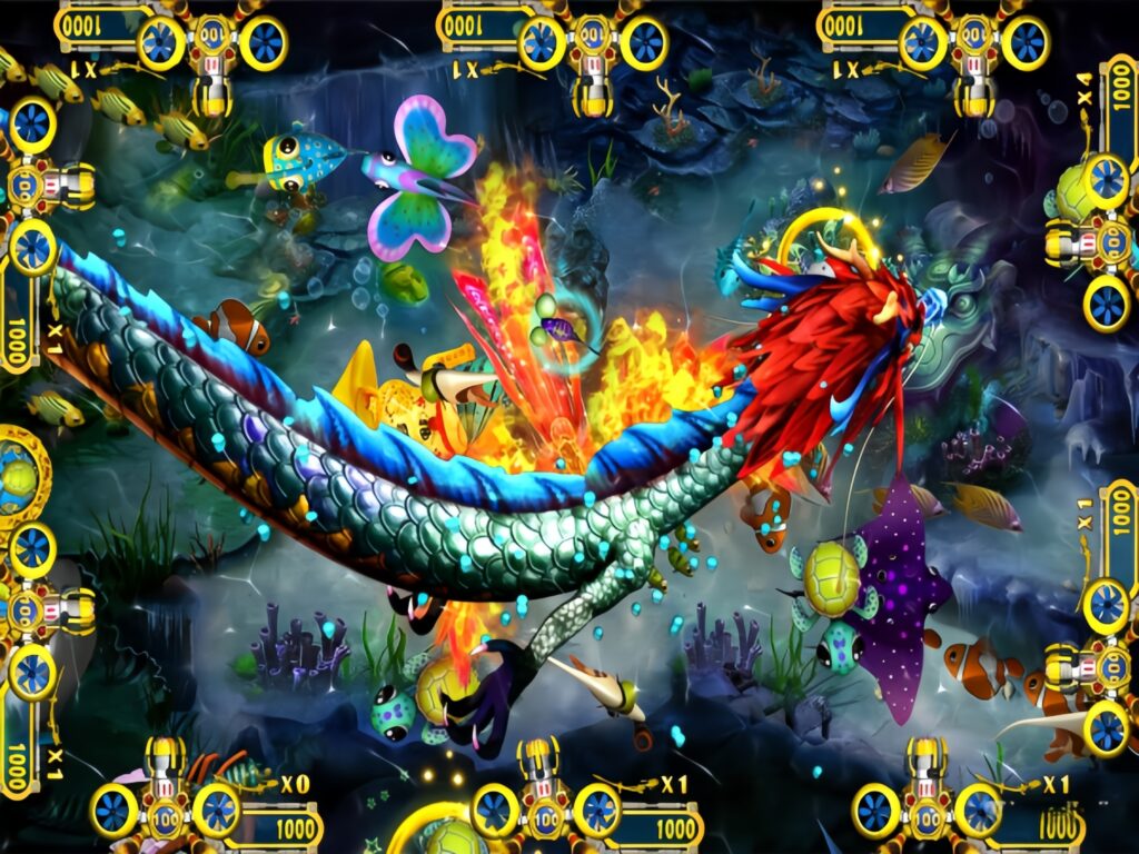 Sun Wukong arcade fishing game promotional image (6.jpg), high-definition game visuals with character interactions and commercial arcade themes