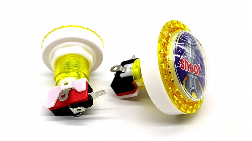 LED arcade game buttons 60mm 46mm, push buttons for fish table machines, casino game machine accessories