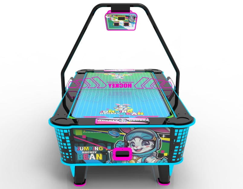 Commercial 2 Player Coin-Operated Air Hockey Table Arcade Machine, LED Lighted Air Hockey Game Table for Game Centers and Family Entertainment Centers