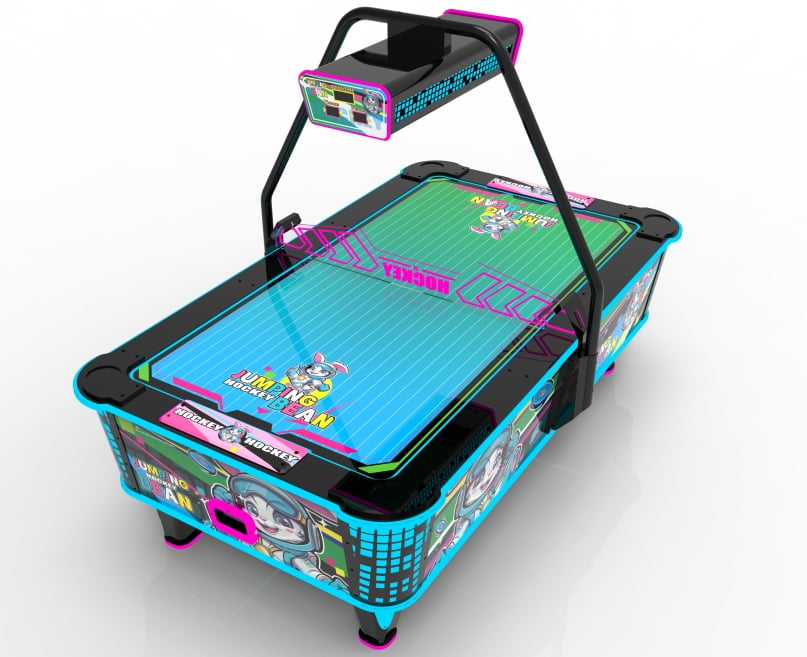 Commercial 2 Player Coin-Operated Air Hockey Table Arcade Machine, LED Lighted Air Hockey Game Table for Game Centers and Family Entertainment Centers