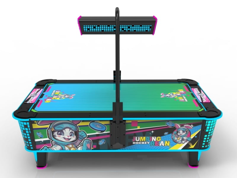 Jumping Bunny Air Hockey Arcade Machine Front Display for Family Entertainment Centers