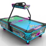 Jumping Bunny Air Hockey Arcade Machine Side Angle for Commercial Entertainment Venues