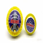 Yellow LED arcade buttons 60mm 46mm with shoot enhance labels for fish table machines