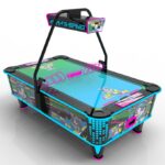 Commercial 2 Player Coin-Operated Air Hockey Table Arcade Machine, LED Lighted Air Hockey Game Table for Game Centers and Family Entertainment Centers