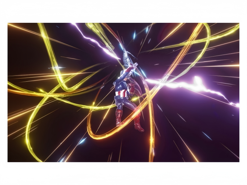 Captain America Fish Game Ultimate Skill Effect with Energy Burst and Hero Power Animation
