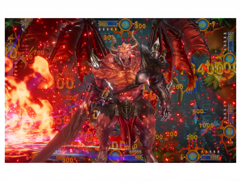 Devil VS Monster Fish Game PCB Kit featuring a demon lord boss battle with powerful attack effects