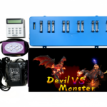 Devil VS Monster Fish Game PCB Kit with main board, power supply, keypad and installation accessories