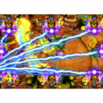 Fire Phoenix Fish Game PCB Kit showcasing multi-target lightning attack gameplay in a commercial arcade fish table