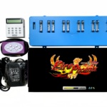 Fire Phoenix Fish Game PCB Kit with control board, power supply, keypad and wiring accessories