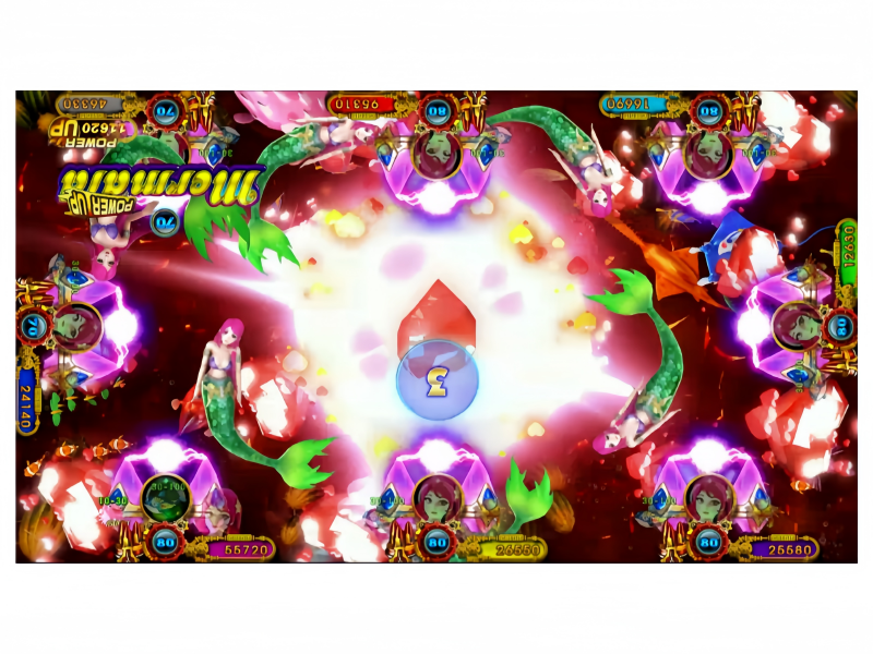 Fire Phoenix Fish Game PCB Kit showing phoenix awakening skill effects during a special battle sequence