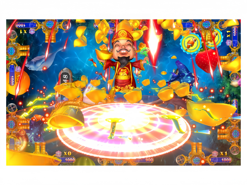 Jackpot reward scene in Ghost Rider Fish Game PCB Kit