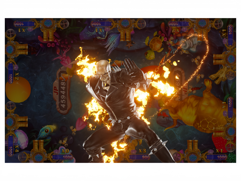 Special skill animation in Ghost Rider Fish Game PCB Kit