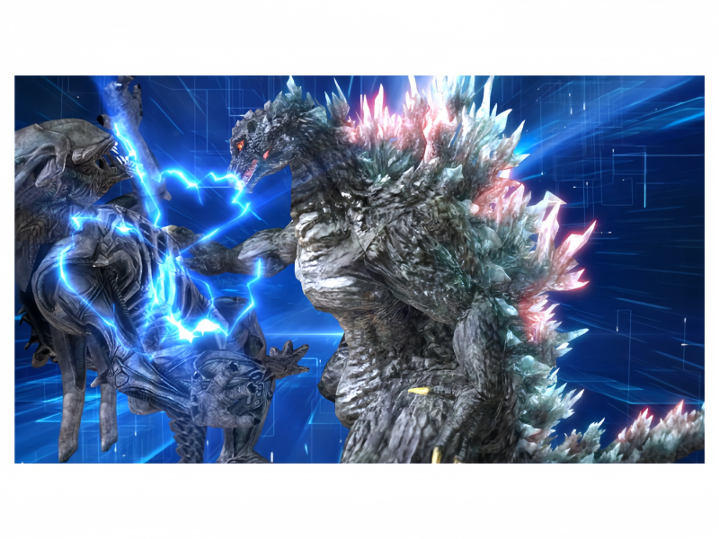 Godzilla boss character featured in Godzilla vs Alien fish game special event mode