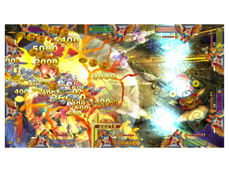 Golden Matador Fish Game PCB Kit jackpot scene with high score rewards and bonus payouts