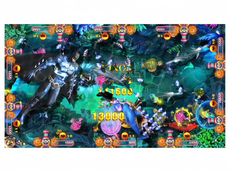 Green Lantern Fish Game Bonus Feature with Reward Collection and Combat Effects