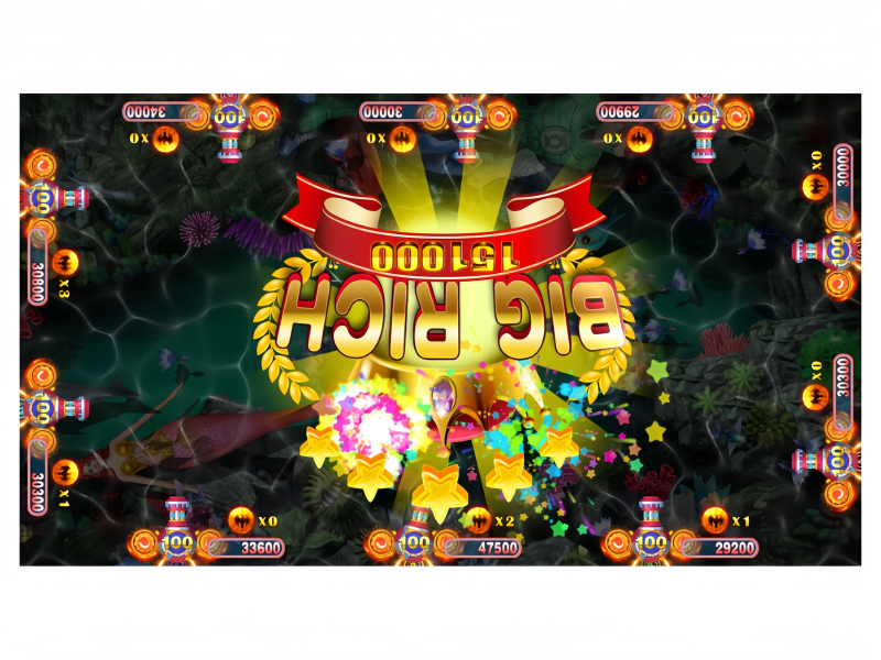 Green Lantern Fish Game Jackpot Reward Scene with Big Win Celebration Effects