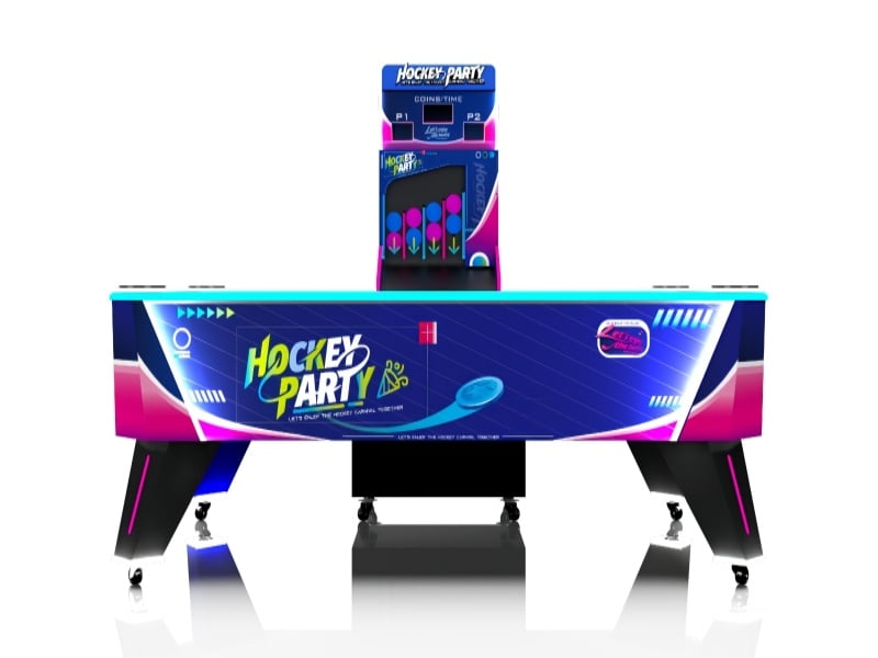 Hockey Party Air Hockey Arcade Machine Front View for Commercial Game Centers