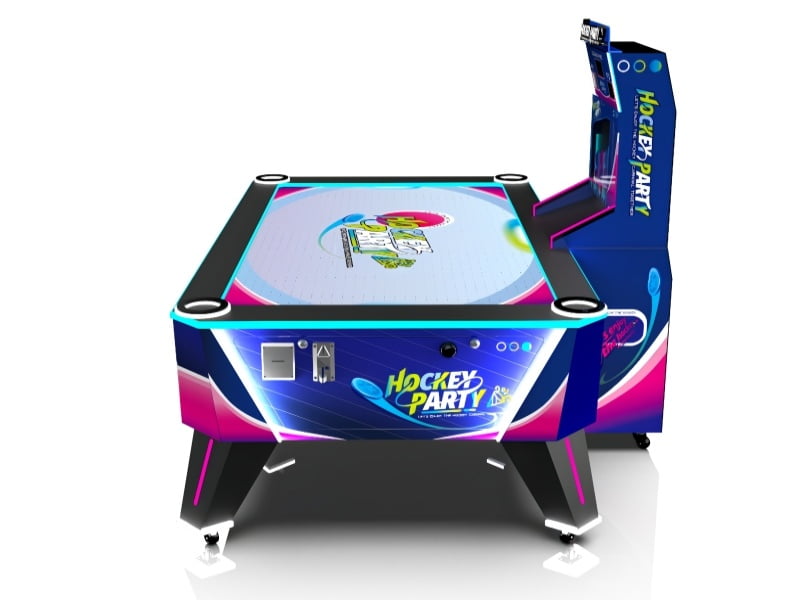Hockey Party Air Hockey Arcade Machine Side View for Commercial Entertainment Centers