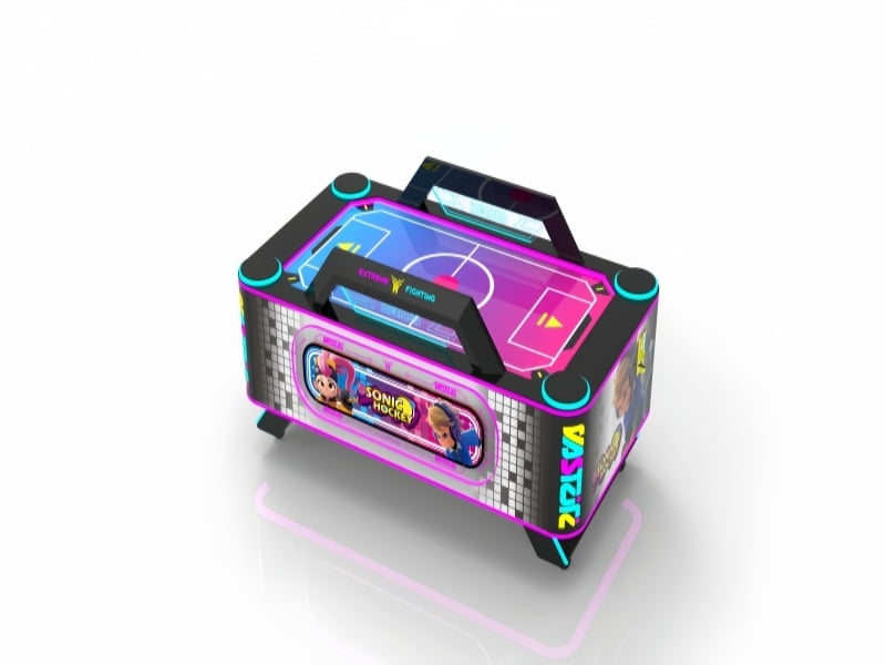 Hockey Stars Air Hockey Arcade Machine Side View for Commercial Entertainment Centers