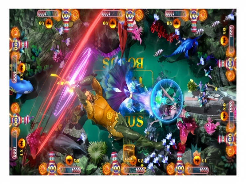 Injustice Alliance Fish Game Boss Battle with Hero Characters and Combat Effects