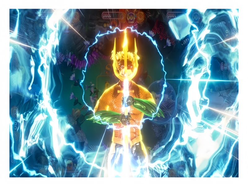 Injustice Alliance Fish Game Special Skill Activation with Lightning Energy and Hero Effects