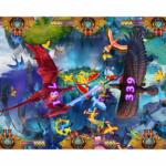 Gameplay scene from A Mortal's Journey to Immortality fish game featuring fantasy creature battles