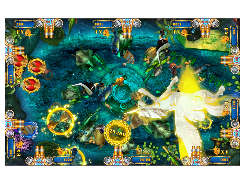 Ocean King Rising Fish Game Boss Battle Scene with Underwater Attack Effects