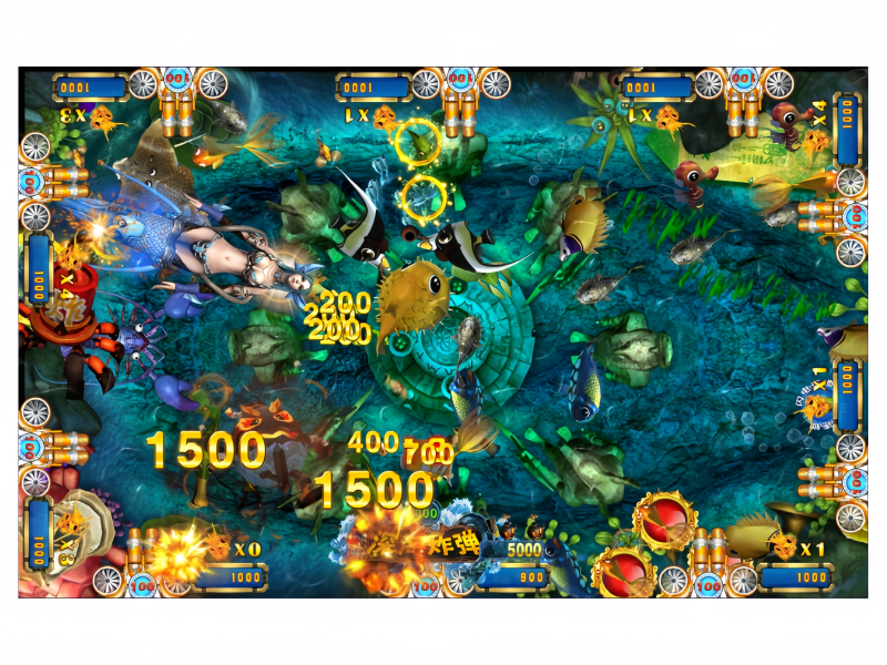 Ocean King Rising Fish Game Live Gameplay Screen with Multi-Target Fishing Action