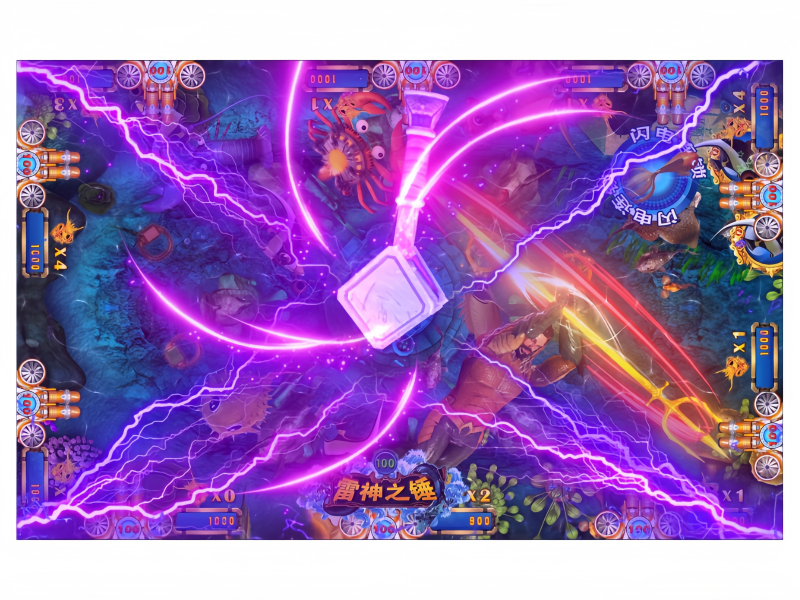 Ocean King Rising Fish Game Ultimate Skill Effect with Lightning Attack Animation