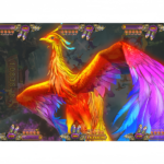 Phoenix Legend phoenix boss encounter with colorful wings and special reward gameplay