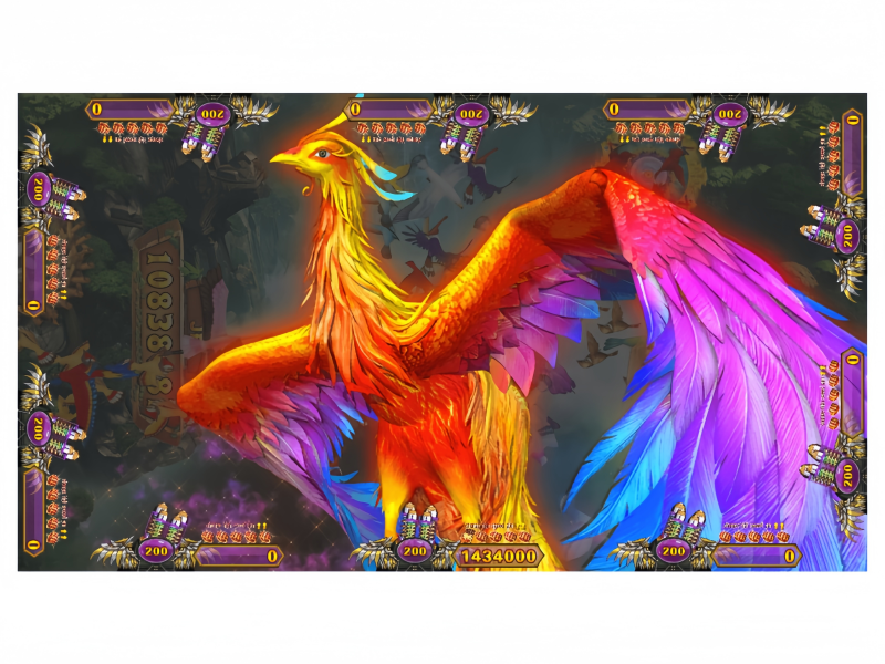 Phoenix Legend phoenix boss encounter with colorful wings and special reward gameplay