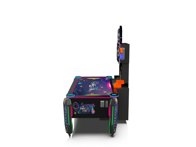 Pixel Air Hockey Arcade Machine Side View for Commercial Entertainment Centers