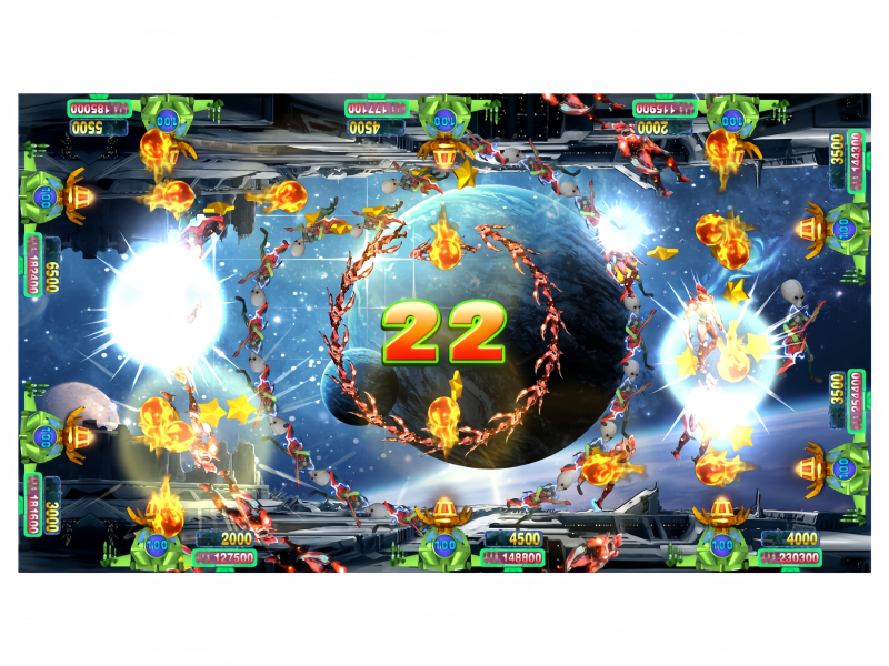 Planet Hegemony Fish Game PCB Kit Jackpot Scene with Bonus Reward Feature