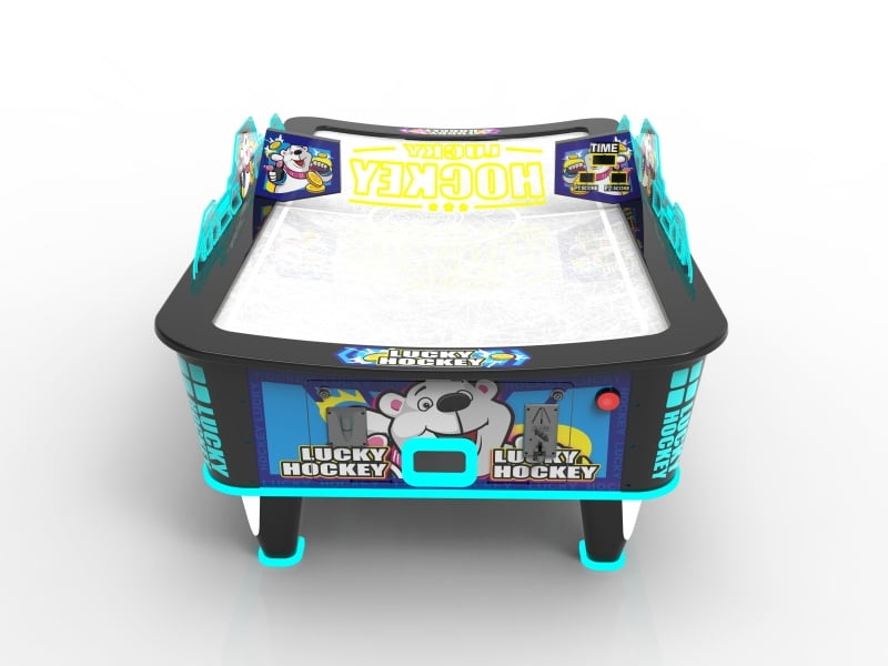 Polar Bear Air Hockey Arcade Machine Front View for Commercial Entertainment Centers