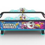 Polar Bear Air Hockey Arcade Machine Side View for Commercial Entertainment Centers