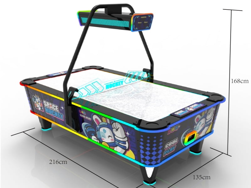 Space Air Hockey Arcade Machine Dimensions and Installation Size Guide