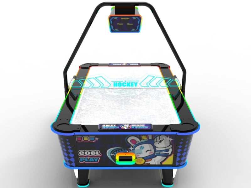 Space Air Hockey Arcade Machine Front View for Commercial Entertainment Centers