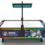 Space Air Hockey Arcade Machine Side View for Commercial Entertainment Centers