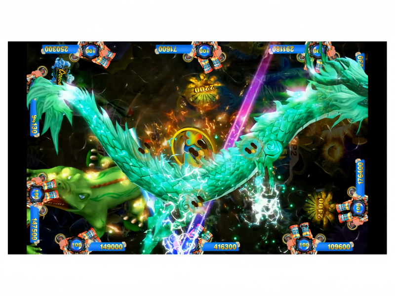 Stallone Fish Game PCB Kit featuring a phoenix battle scene with special attack effects