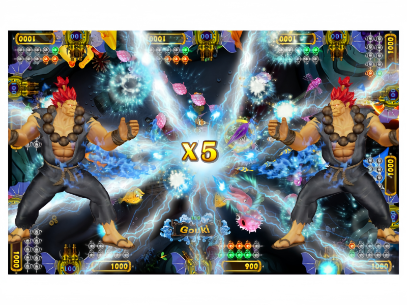 Street Fighter Fish Game Ultimate Skill Attack with Dual Character Power Effects