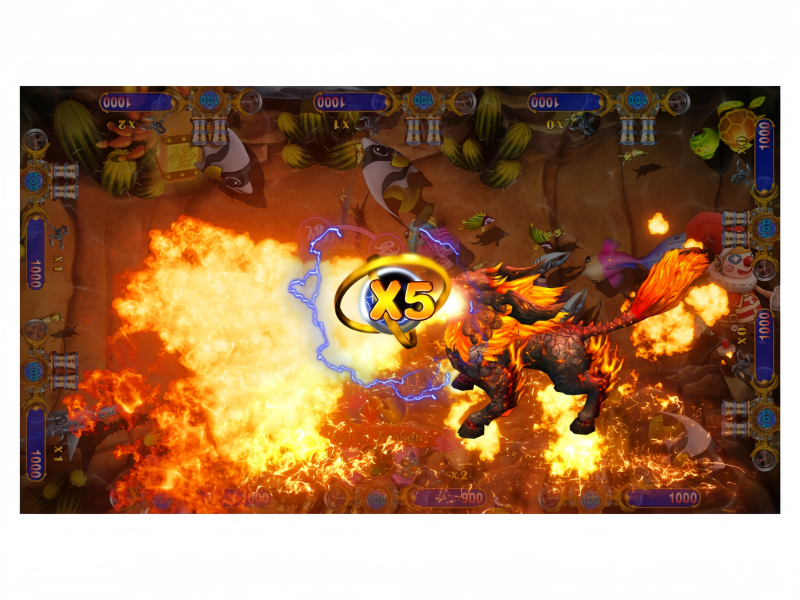 Super Scorpion King Fish Game PCB Kit boss battle gameplay scene