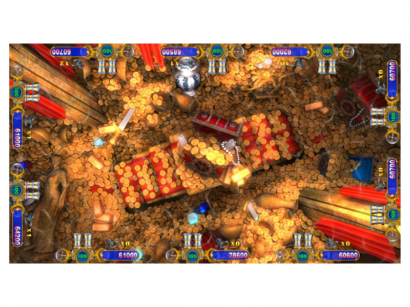 Super Scorpion King Fish Game PCB Kit multi-player gameplay screen