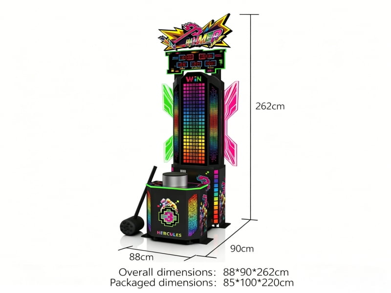 Triple Hammer Arcade Machine Dimensions and Installation Size Reference