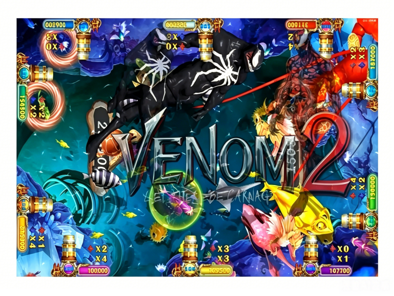 Venom 2 Fish Game Jackpot Scene with Venom Boss and Big Win Reward Effects