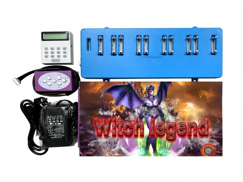 Witch Legend Fish Game PCB Kit with main board, power supply, keypad and installation accessories