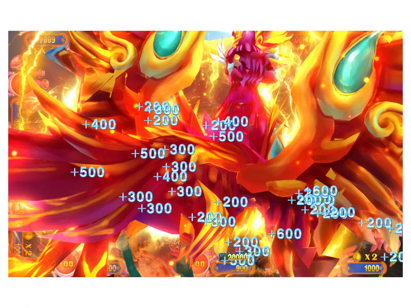 Witch Legend Fish Game PCB Kit featuring a powerful magic flame skill during arcade gameplay