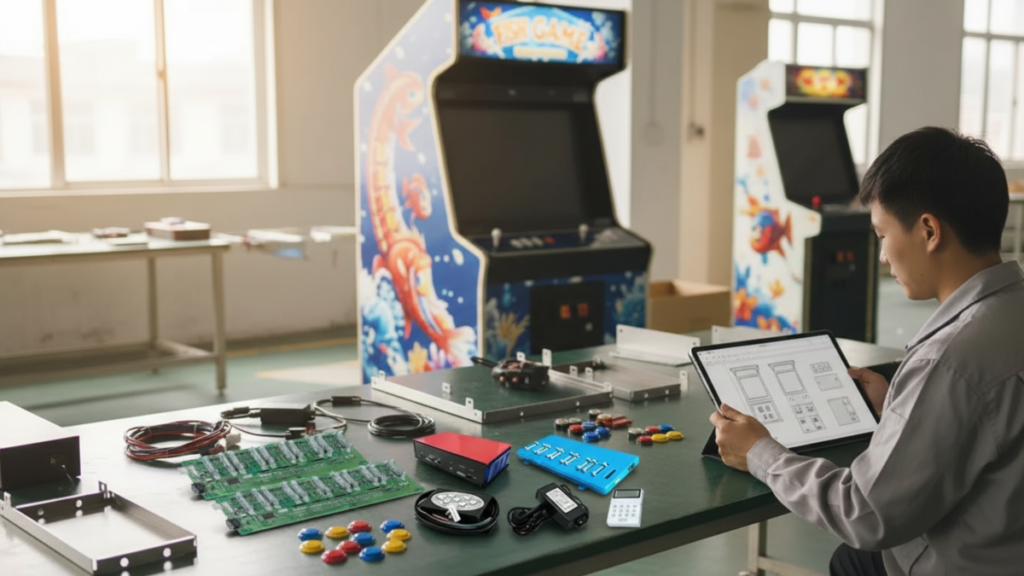 Custom arcade machine OEM service for fish game machine production