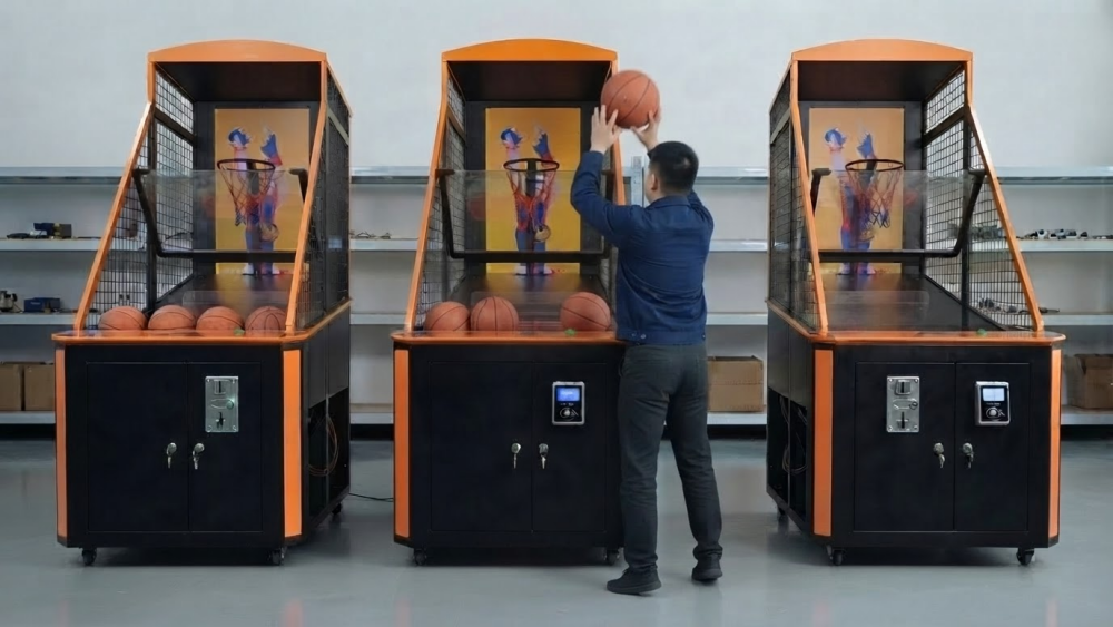 Coin card and hybrid payment configurations on commercial arcade machines