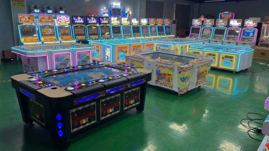 Commercial fish game machines in an arcade venue